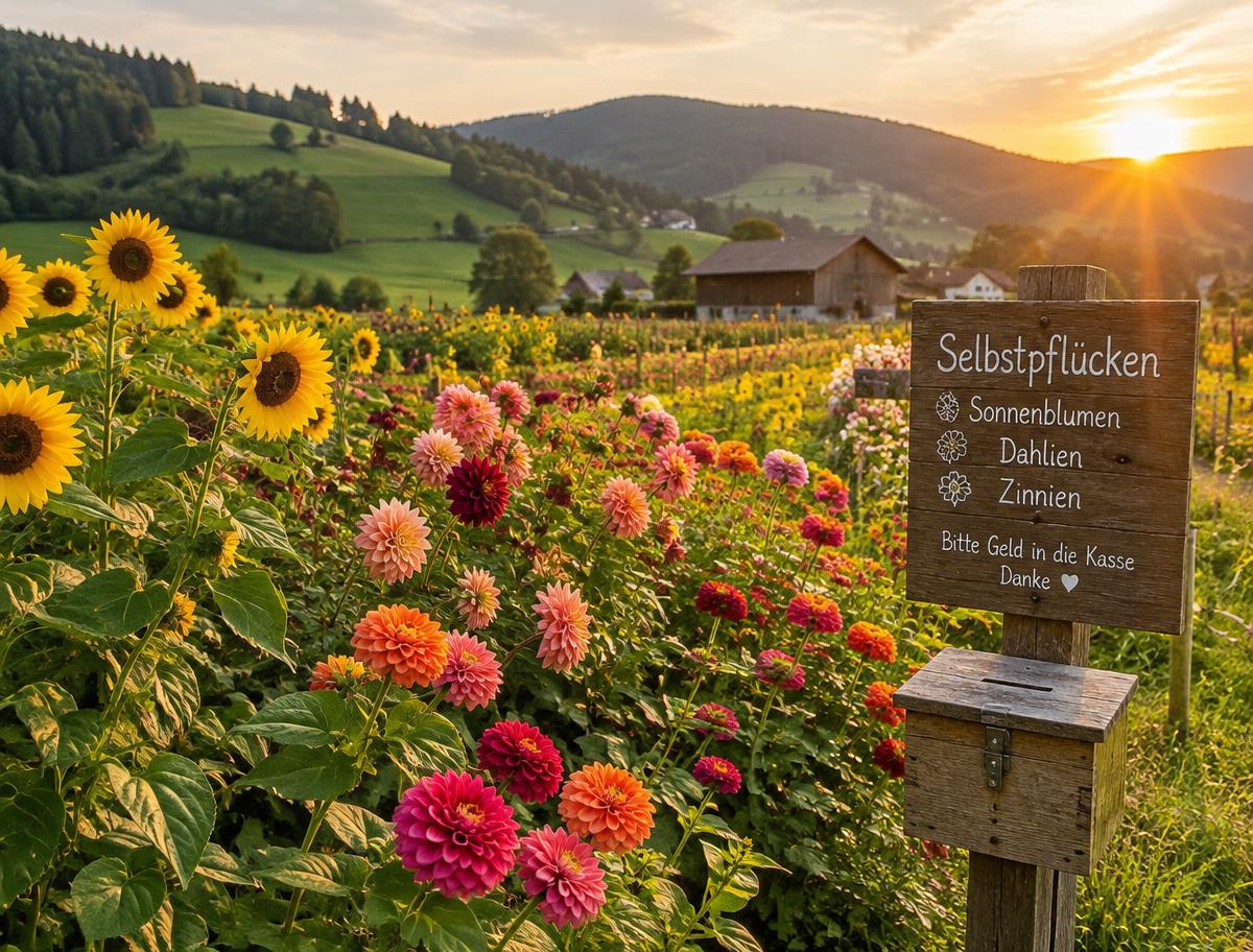 Blumenfeld zum Selberpflücken